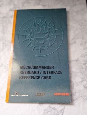 MechCommander Keyboard / Interface Reference Card - Teal